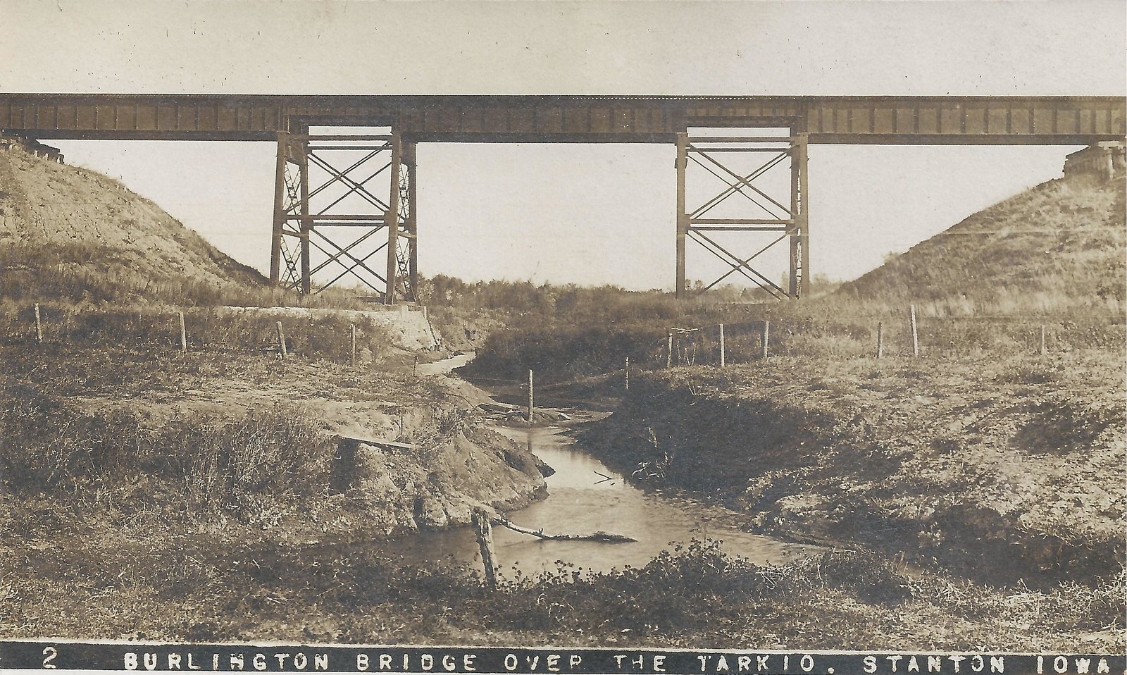 Historic postcard of bridge